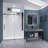 Leon 56"-60" W x 76" H Single Sliding Frameless Shower Door with Tsunami Guard-55412947