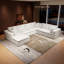Canapé modulaire à compression sans nuage de 137 po Kreyton, canapé modulaire sans assemblage en chenille-934975213
