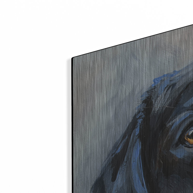 Red Barrel Studio® «Must Love Dogs Black Lab» par Lindsay Kivi, art mural en métal, H 36 po x l 36 po