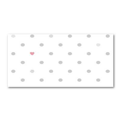 Dots And Hearts - Wrapped Canvas Print