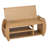 Retro Multifunctional Shoe Storage Bench With Cushion And Curved Side Panel-1887027372