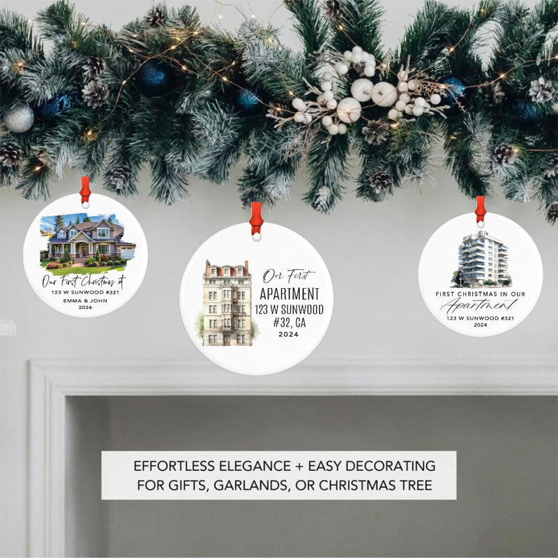 Ornement de Noël personnalisé en céramique 20x, Oui