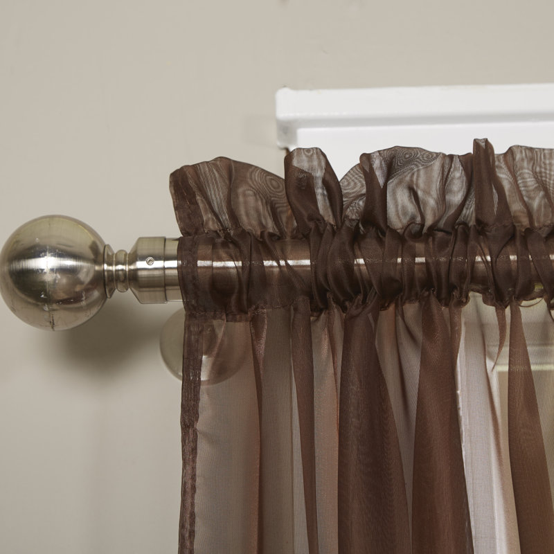 Sheer Sliding Panel Pair, Brown, 40" W x 84" L