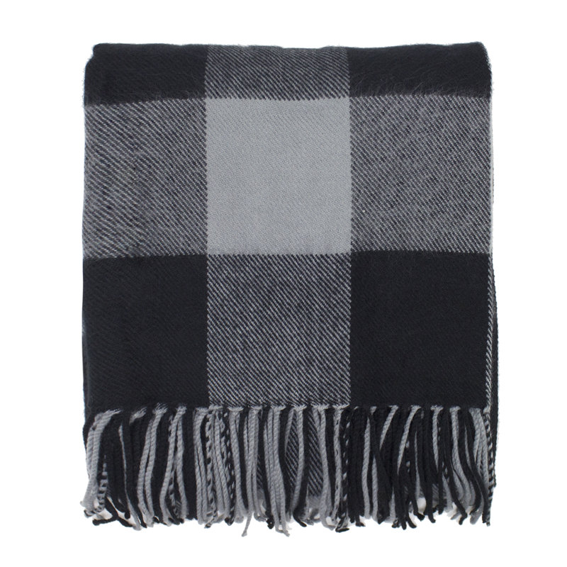 Hand Woven Throw Blanket, Gray