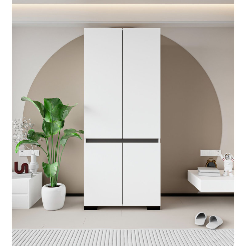 Garde-robe, Blanc / gris anthracite