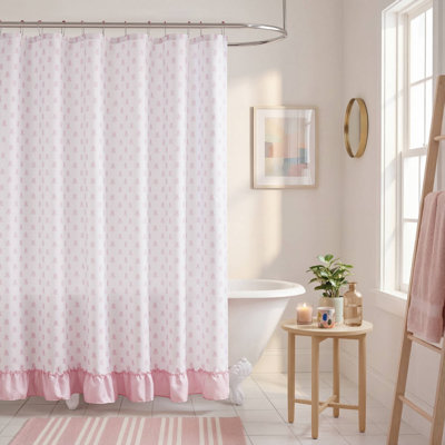 Savanna Floral Ruffle Shower Curtain Set