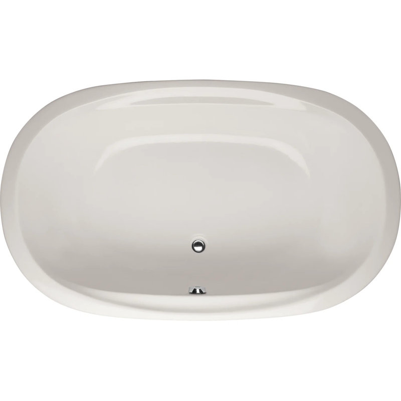 Baignoire acrylique à l’air 60 po x 38 po Designer, Blanc, Noir mat