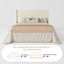 Lit plateforme tapissier en velours avec tête de lit à oreilles et lattes en bois Candler-645921726-608419258