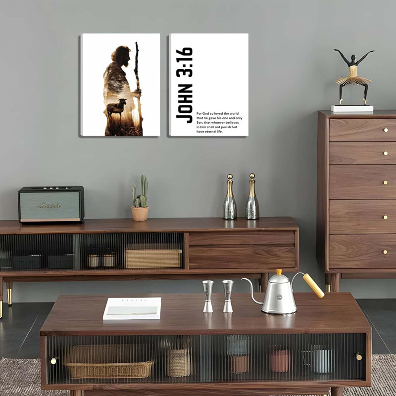 2 Piece Wrapped Canvas Print, 60 cm H x 40 cm W
