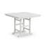 Table de patio pliante en PEHD blanc, L 37,8 po x l 37,8 po x H 29,52 po, table de salle à manger d'extérieur toutes saisons