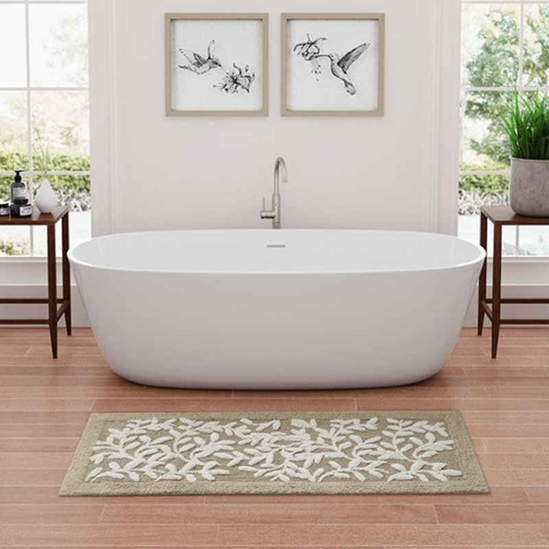 Tapis de bain en coton touffeté, L 60 po x l 24 po