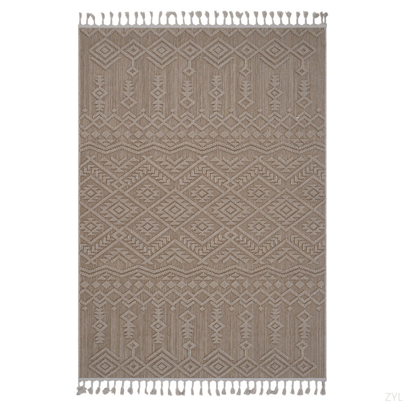 LOOM & LUXE Collection 4X6 Indoor/Outdoor Area Rug, Rectangle 4' x 6'2"