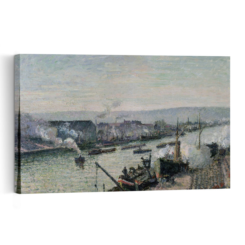 Port de Saint-Sever, Rouen, 1896. Estampe d'art mural impressionniste représentant l'architecture contemporaine de la ville.