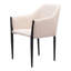 Ensemble de deux fauteuils de salle à manger rembourrés beiges et noirs