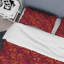 Paisley en rouge et orange - Ensemble de housse de couette bohémien - Microfibre de polyester-1234674439