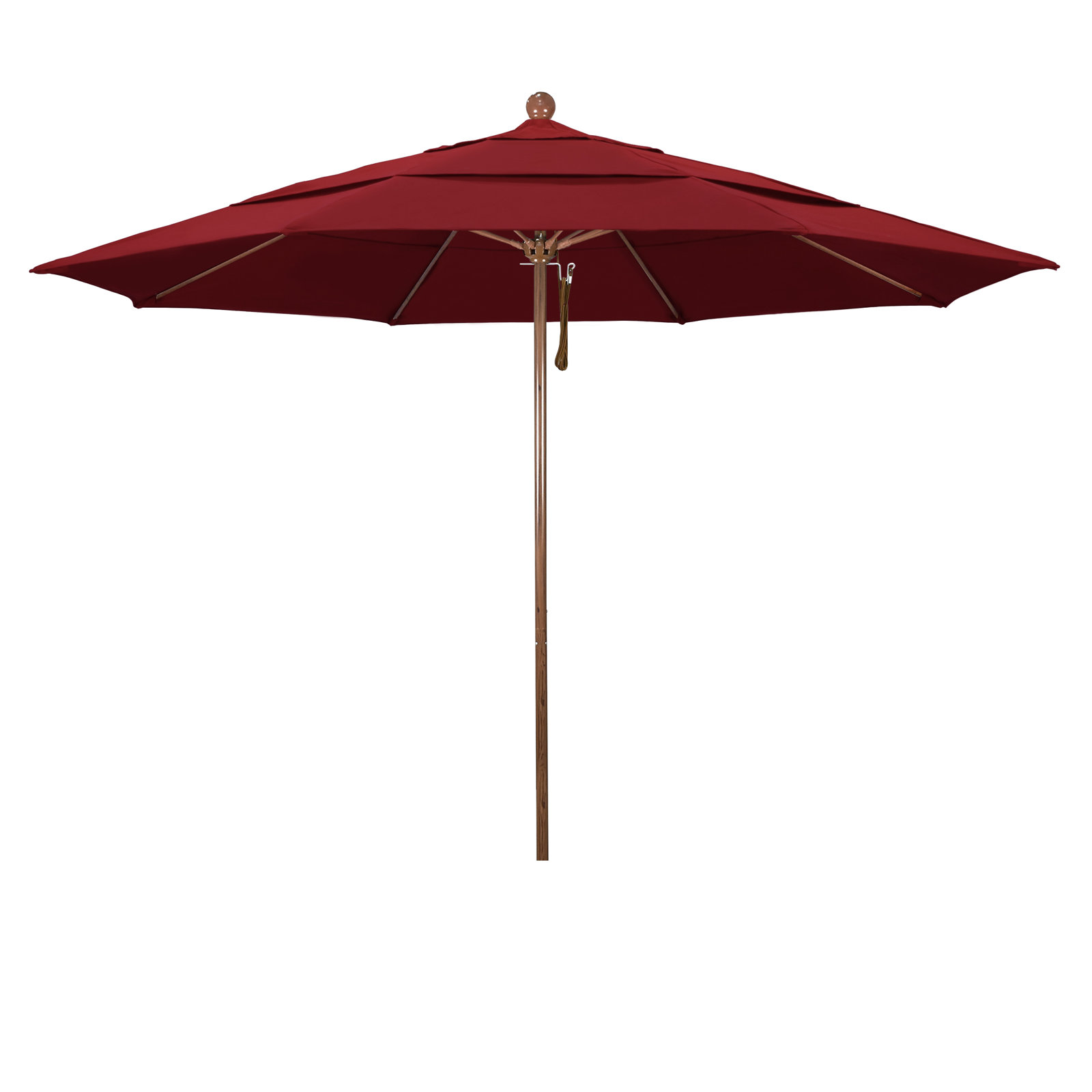 Ambroise 11' Umbrella, Red- Olefin