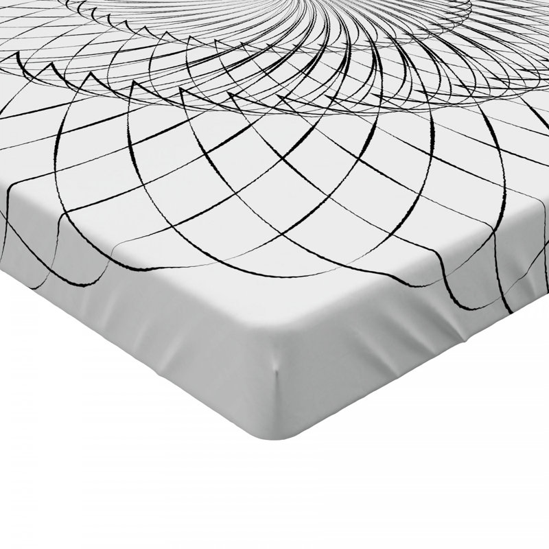Microfiber Geometric Fitted Sheet, Full Fitted Sheet