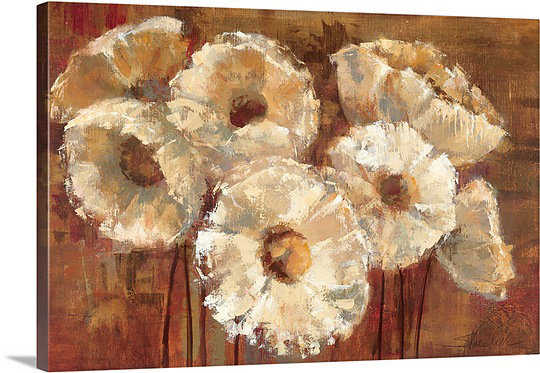«Waltzing Poppies» par Anieyah, reproduction d'art sur toile, H 20 po x l 30 po x P 1,25 po