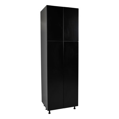 Armoire utilitaire 36 po x 96 po - Quatre portes - Avec porte en teck naturel