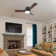 Arielmarie 42'' 3 - Blade Large Indooor Ceiling Fan With Light Kit and Remote, 3 LED Colours, 6 Speed Noiseless DC Motor, Timer