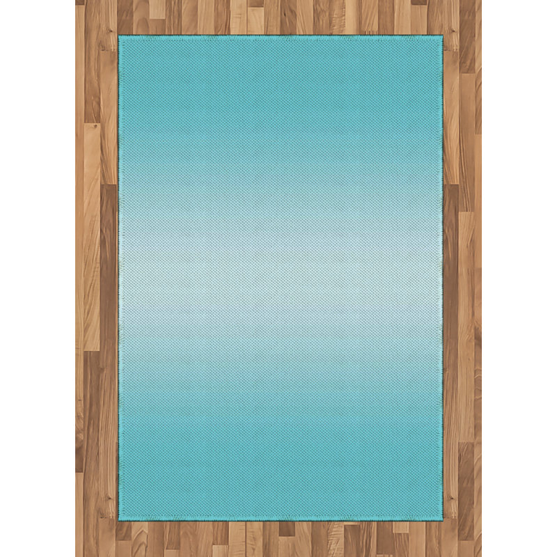 Ombre High Density Long Fiber Poly Threads Decorative Area Rug Carpet, Rectangle 4' x 5'8"