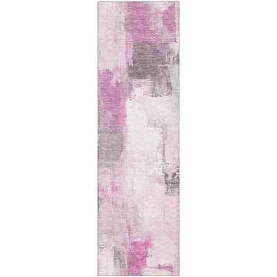 Premium Machine Washable Pinkston Abstract Rug