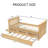 Solid Wood Daybed, With Drawers And Trundle-1112330684