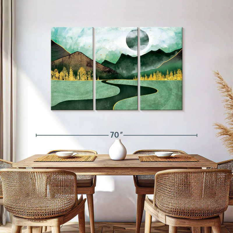Avery Abstract Green Nature, 36" H x 57" W