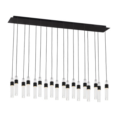 Sean Lavin Lassell 18-light chandelier in natural brass finish with crystal glass shades
