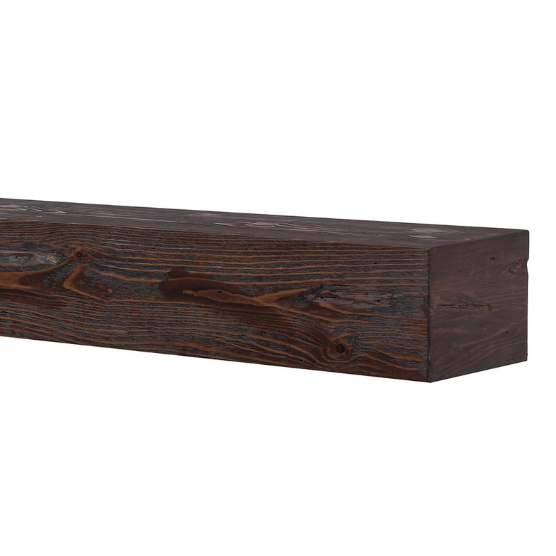 Elainah Floating Fireplace Mantel Shelf Handcrafted, Warm Walnut, 72"