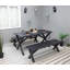 Edgerton 4 - Person Solid Wood Patio Dining Set Rectangular Table-86134594
