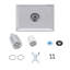 Pomme de douche carrée 10 po-114229240