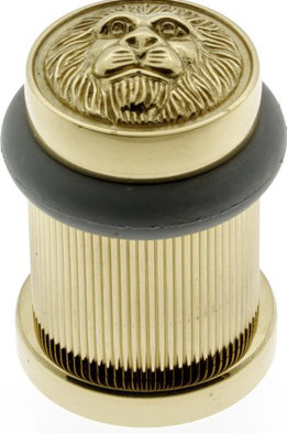 Solid Brass Floor Mount Stop, Polished Brass