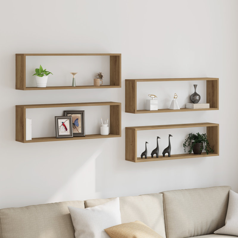 Floating Shelf, Natural, 26cm H x 80cm W x 15cm D