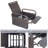 Outdoor Aluminum and Woven Rattan Lounger / Patio Chair (with Navy Blue Cushion)-2021334467