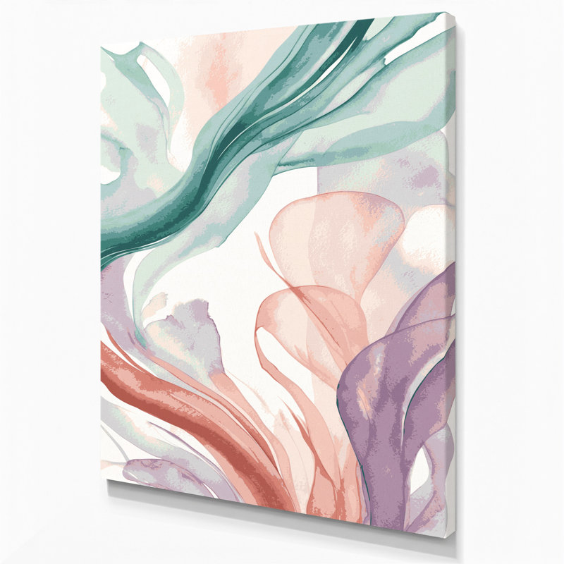 Aquarelle abstraite, art mural gris sur toile 70, H 11 po x l 14 po