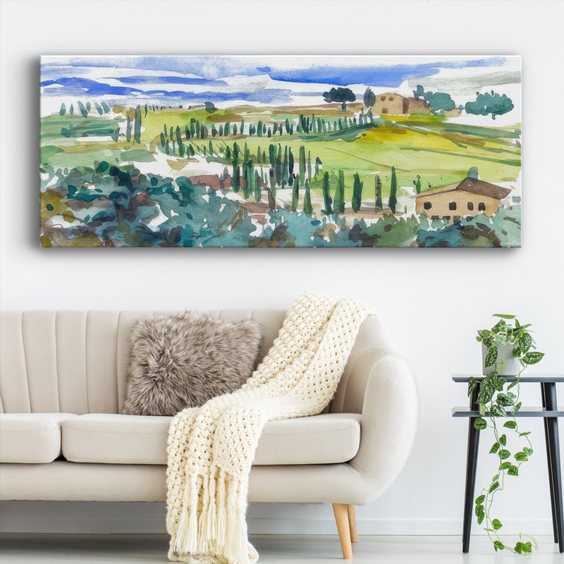 Pastel Hills II sur toile, H 12 po x l 30 po x P 1,5 po