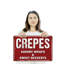 Panneau en plastique 13 po x 20 po Crepes Street-119530933