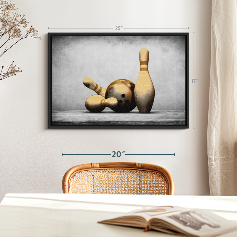 Impression sur toile texturée Bowling, H 17 po x l 25 po