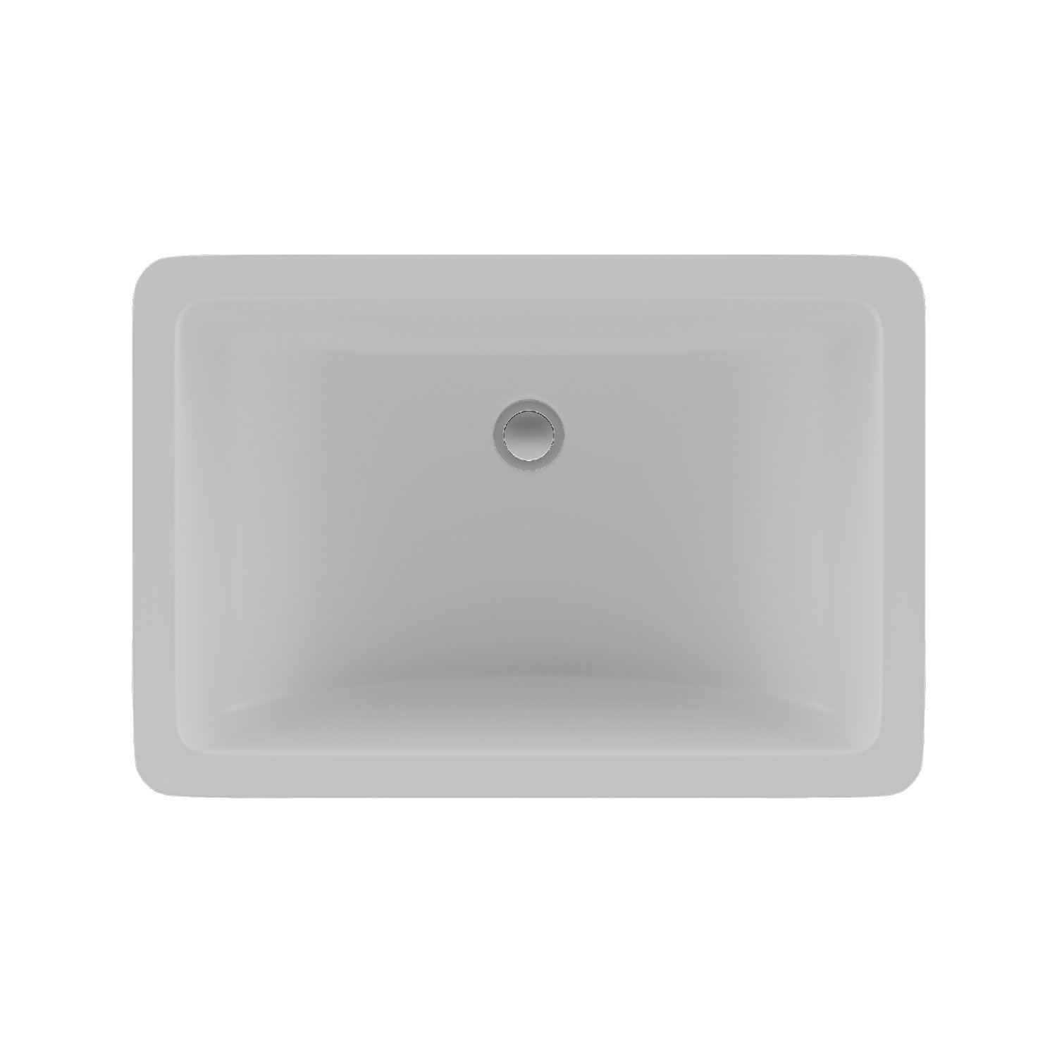 Quartz Composite Rectangular Vanity Sink, White