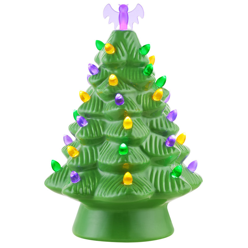 Halloween Lighted Bat Tabletop Tree