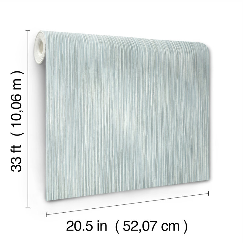 Malin Faux Grasscloth Wallpaper, Turquoise