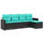 Coussin bleu sarcelle / structure noire est en rupture de stock
