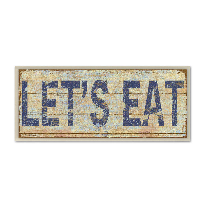 « let manger »-cadre photo, art textuel sur bois