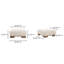 JUNE OTTOMAN PERFORMANCE FABRIC OATMEAL