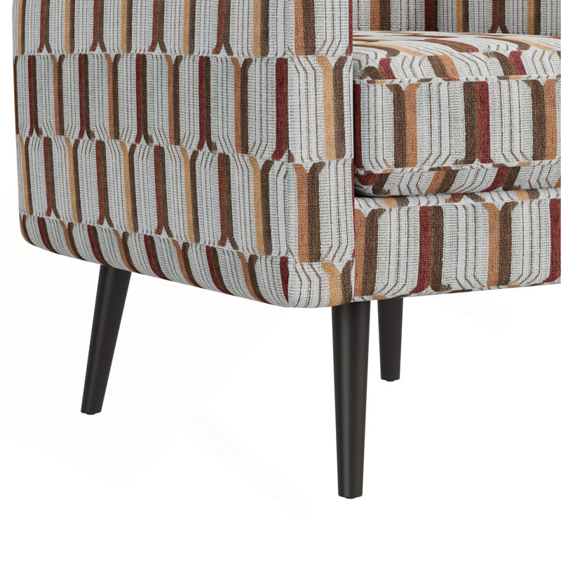 Chaise avec accoudoirs Darien, Rouge