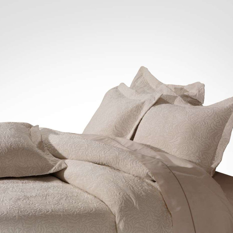 Karnes Cotton Blend Solid Colour Bedspread, Kingsize Bedspread, Linen