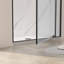 Porte de douche universelle pivotante en verre trempé noir mat Elegance