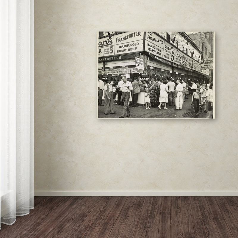 Impression sur toile tendue « coney island i », H 14 po x l 19 po