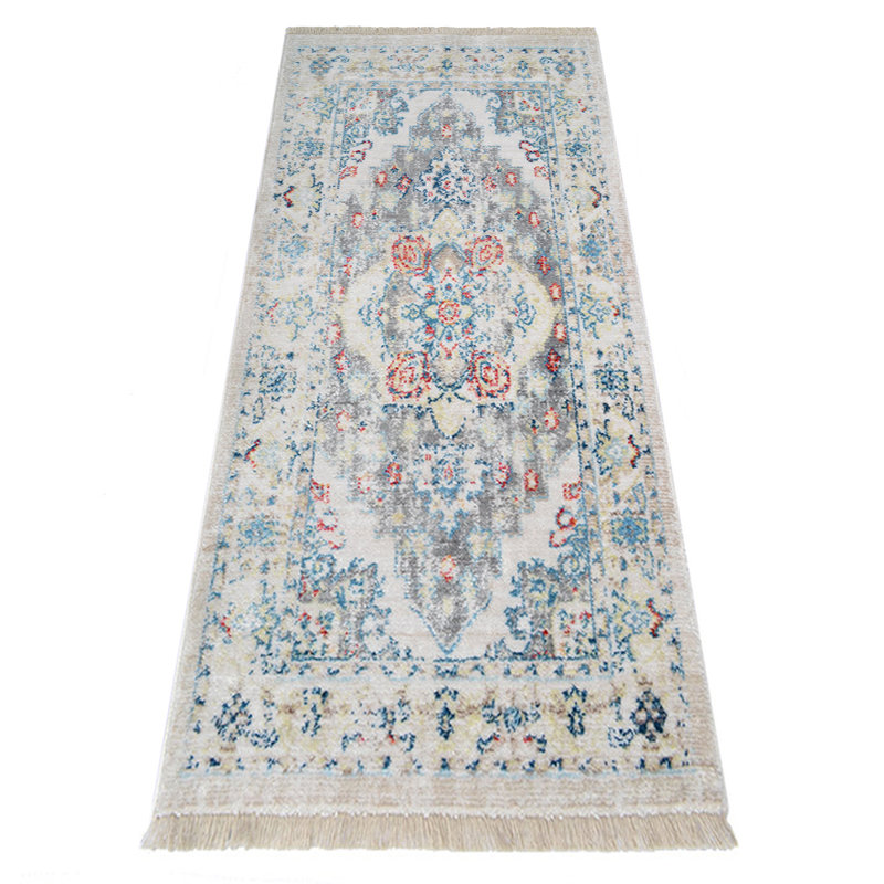 Crayton Machine Made Polyester Area Rugs - Runner, Multicolor, Oriental Design, Low Pile Machine Made Area Rugs for Living Room, Bed Room